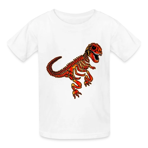 T-Rex Fossile Rouge Éclatant - T-shirts Russell Enfant