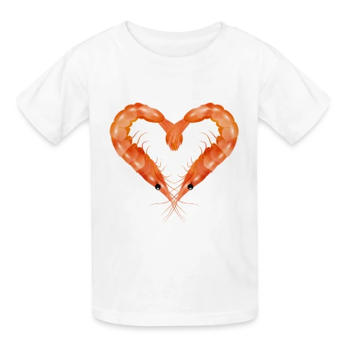 Cœur de Crevettes Roses - T-shirts Russell Enfant