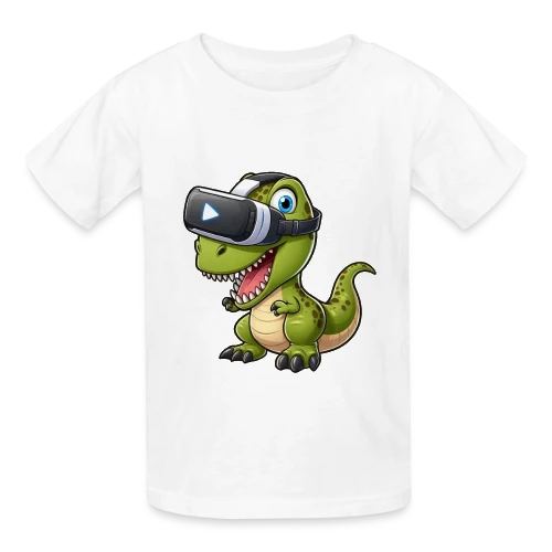 Dino T-Rex en Réalité Virtuelle – Humour Geek - T-shirts Russell Enfant