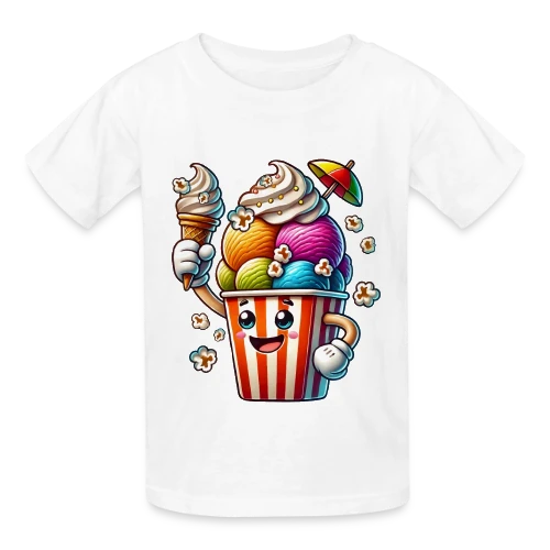 T-Shirt Glace Comic : Fun, Fraîcheur Estivale & Gourmandise - T-shirts Russell Enfant
