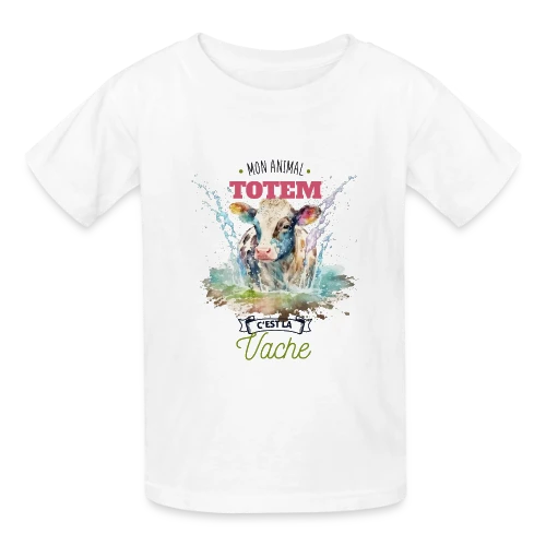 Ma Vache, Mon Animal Totem Humour - T-shirts Russell Enfant