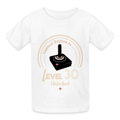 T-shirt 'Niveau 30 Débloqué' - Anniversaire Gamer - T-shirts Russell Enfant