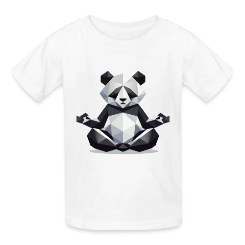 Panda Zen Géométrique : Harmonie Minimaliste - T-shirts Russell Enfant