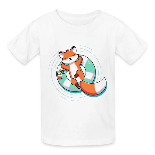 Renard Chill' en Bouée Tropicale - T-shirts Russell Enfant