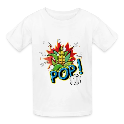 Maïs Pop Art Pétillant & Popcorn Volant - T-shirts Russell Enfant