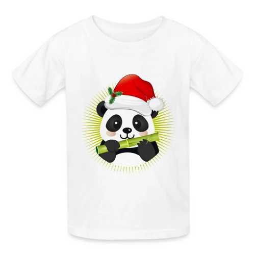 Panda Festif de Noël - T-shirts Russell Enfant