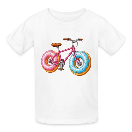 T-shirt Cycliste Gourmand : Donut & Vélo Humoristique - T-shirts Russell Enfant