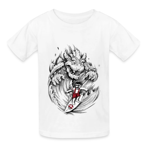 Mario, le Surfeur de Bowser - T-shirts Russell Enfant