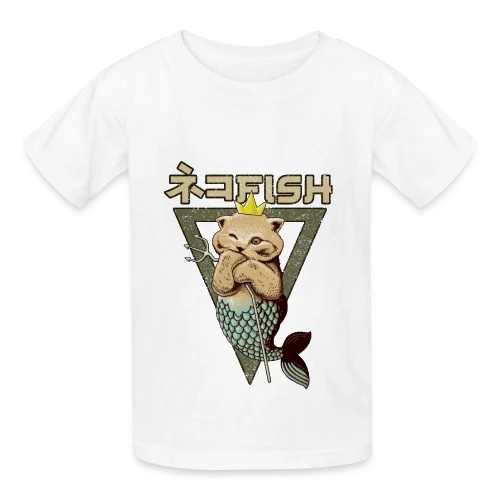 Chat Sirène - T-shirts Russell Enfant