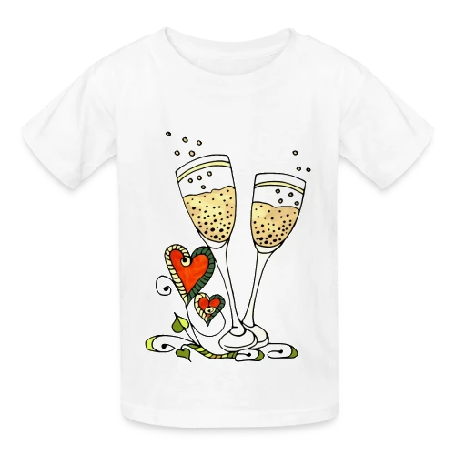 Verres Cœurs & Fêtes - T-shirts Russell Enfant