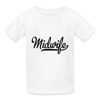 midwife - Kids T-Shirt by Russell - white - Front - AI Model Kid Male (0cm)