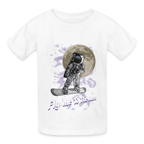 Snowboarder lunaire - T-shirts Russell Enfant