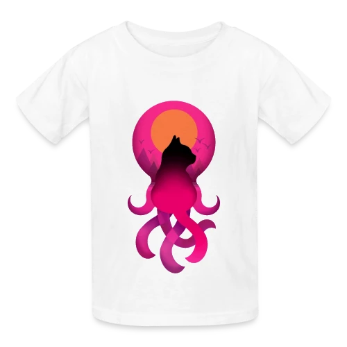 Octo-Chat Fantastique - T-shirts Russell Enfant