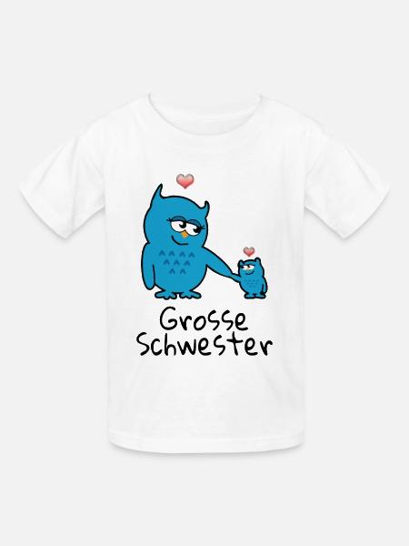 grosse Schwester - Kinder T-Shirt von Russell - Weiß