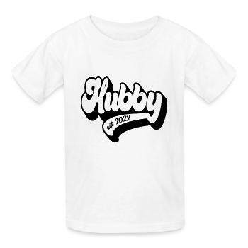 Hubby Est. 2022 - Future Husband, Engagement Party - Kids T-Shirt by Russell - white - Front - AI Model Kid Male (0cm)