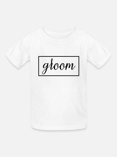 Bräutigam - Ehemann wird Hochzeitsfeier Verlobung - Kinder T-Shirt von Russell - Weiß