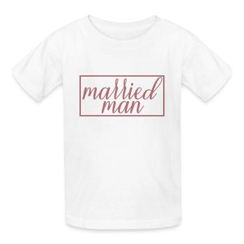 Homme marié Couple Matching Mariage Lune de miel - T-shirts Russell Enfant - blanc - Devant - AI Model Kid Male (0cm)