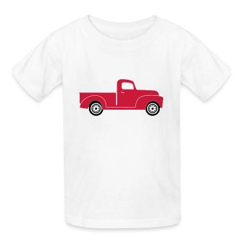 Pick-up Truck - Kinder T-Shirt von Russell - Weiß - Vorne - AI Model Kid Male (0cm)