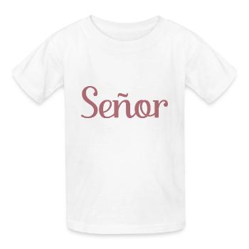 Señor Verlobungsbräutigam wird Hochzeitsfeier sein - Kinder T-Shirt von Russell - Weiß - Vorne - AI Model Kid Male (0cm)