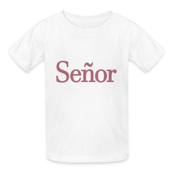 Señor Verlobungsbräutigam wird Hochzeitsfeier sein - Kinder T-Shirt von Russell - Weiß - Vorne - AI Model Kid Male (0cm)