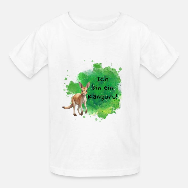 Ich bin ein Känguru! - Kinder T-Shirt von Russell - Weiß