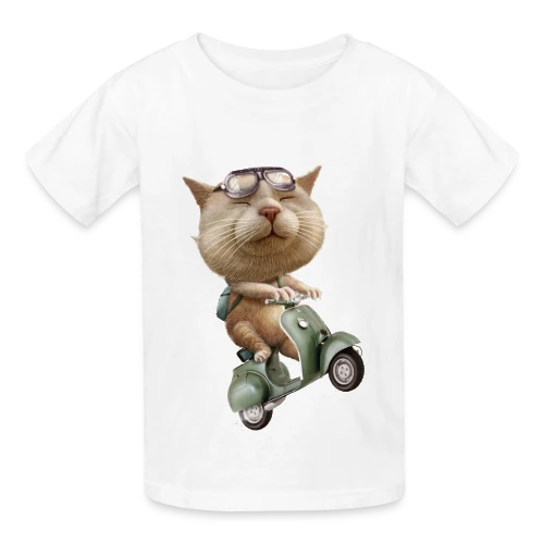 Chat en Cavale - T-shirts Russell Enfant