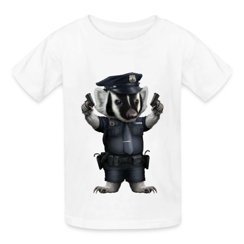 Blaireau Police - T-shirts Russell Enfant