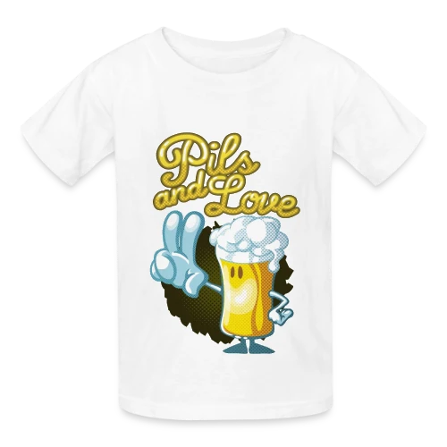 Pils & Love : La Bière et l'Amour en Version Cartoon - T-shirts Russell Enfant