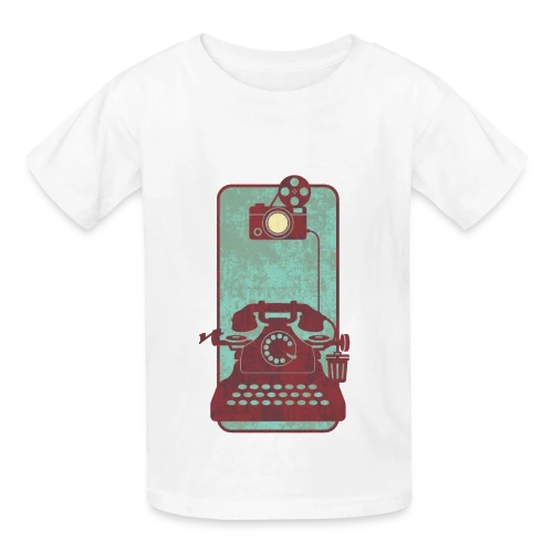 L'Évolution du Smartphone - T-shirts Russell Enfant