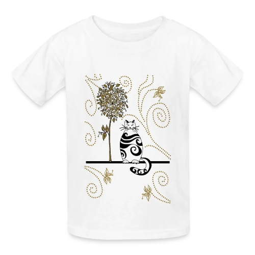 Félin Mystérieux - T-shirts Russell Enfant