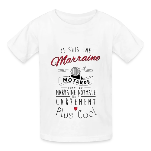 T-shirt Marraine Motarde : Carrément la Plus Cool ! - T-shirts Russell Enfant