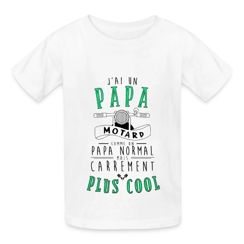 Mon Papa Motard : Le Plus Cool de Tous ! - T-shirts Russell Enfant