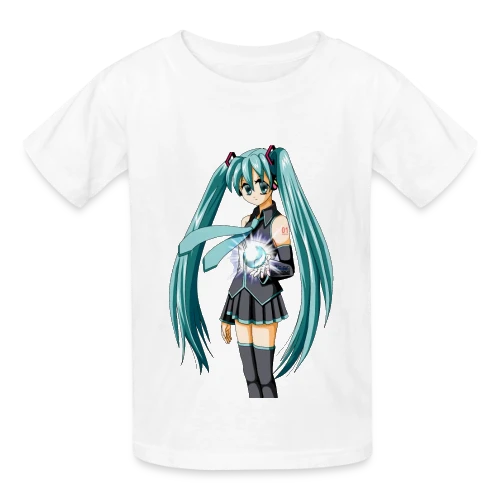 Miku Manga : Jolie Fille Style Anime Kawaii - T-shirts Russell Enfant