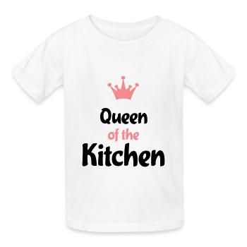 Kochschürze für dein Dinner - Kinder T-Shirt von Russell - Weiß - Vorne - AI Model Kid Male (0cm)