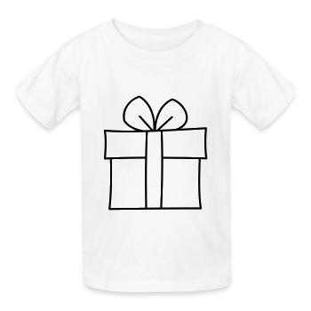 Lahja - Lasten t-paita: Russell - valkoinen - Edestä - AI Model Kid Male (0cm)