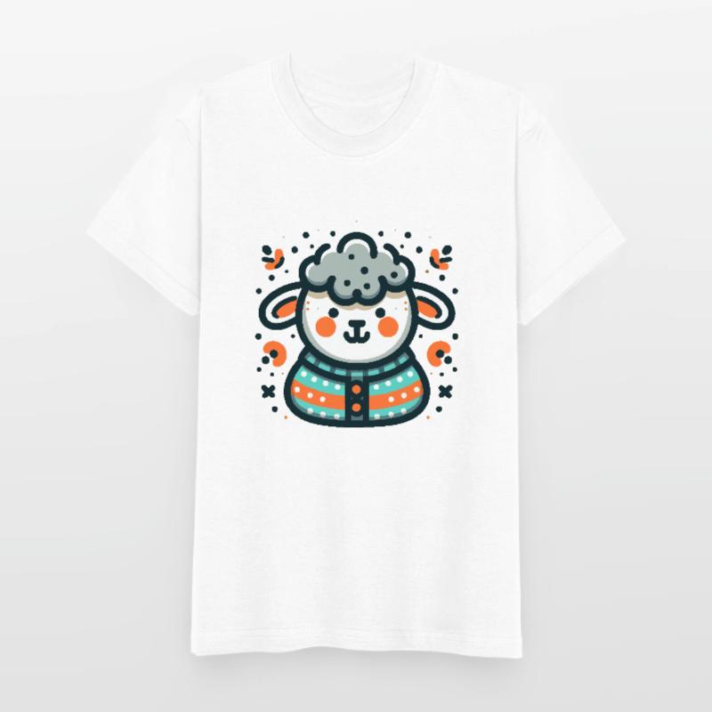 Mouton mignon dans un pull T-shirts Russell Enfant