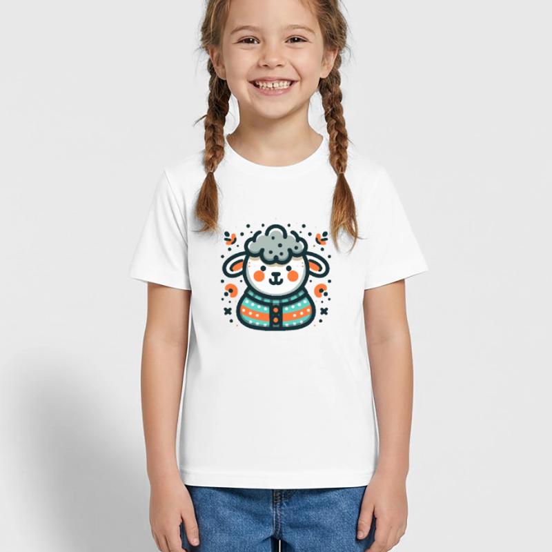 Mouton mignon dans un pull T-shirts Russell Enfant