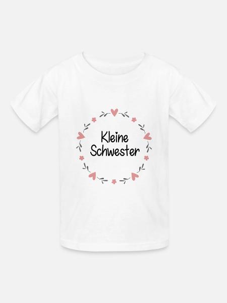 Kleine Schwester - Kinder T-Shirt von Russell - Weiß
