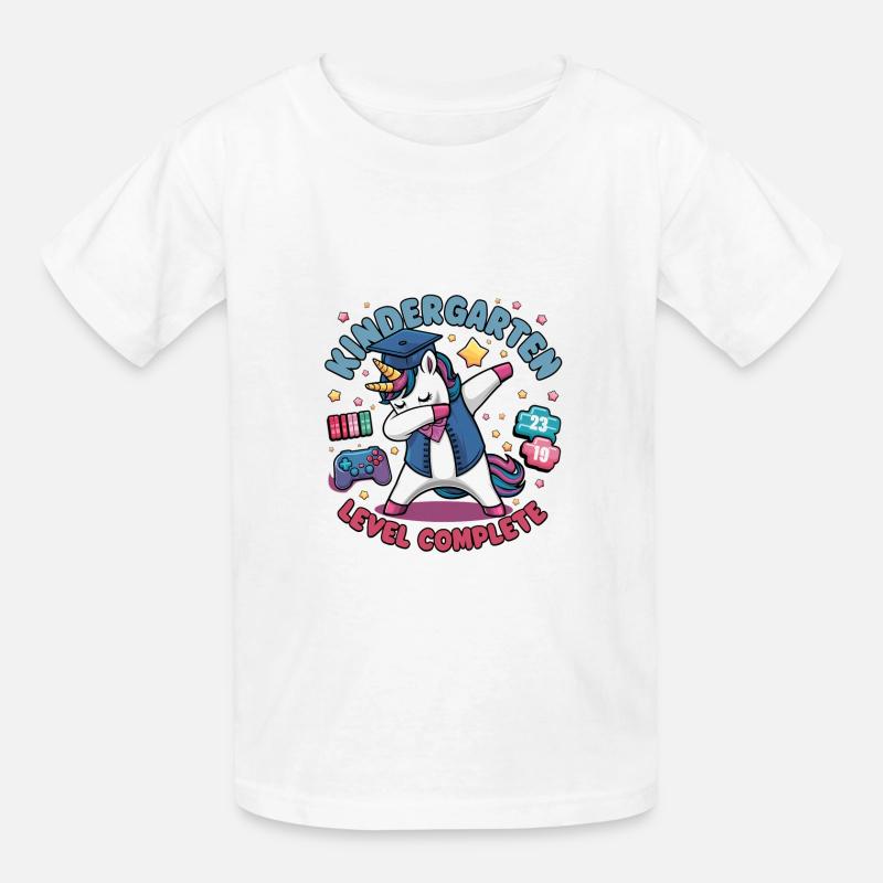 Kindergarten Level Complete - Einschulung - Kinder T-Shirt von Russell - Weiß