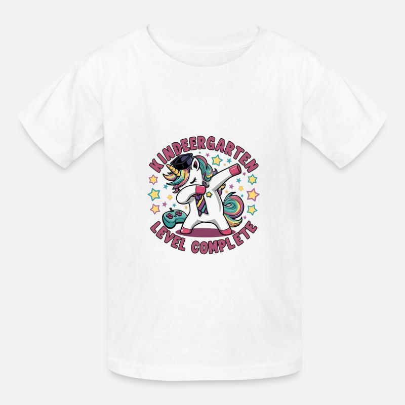 Kindergarten Level Complete - Einschulung - Kinder T-Shirt von Russell - Weiß