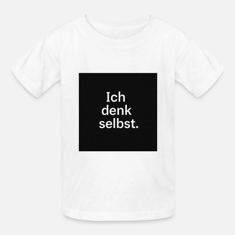 Je pense par moi-même. - T-shirts Russell Enfant - blanc