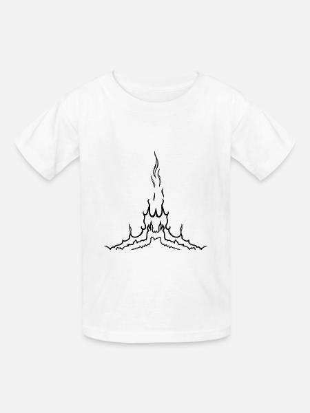 Feuer flammen - Kinder T-Shirt von Russell - Weiß