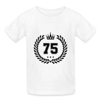wappen 75 - Kinder T-Shirt von Russell - Weiß - Vorne - AI Model Kid Male (0cm)