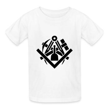 Artisanat de la guilde des tailleurs de pierre - T-shirts Russell Enfant - blanc - Devant - AI Model Kid Male (0cm)