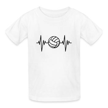 Volleyball Pulse - Kinder T-Shirt von Russell - Weiß - Vorne - AI Model Kid Male (0cm)