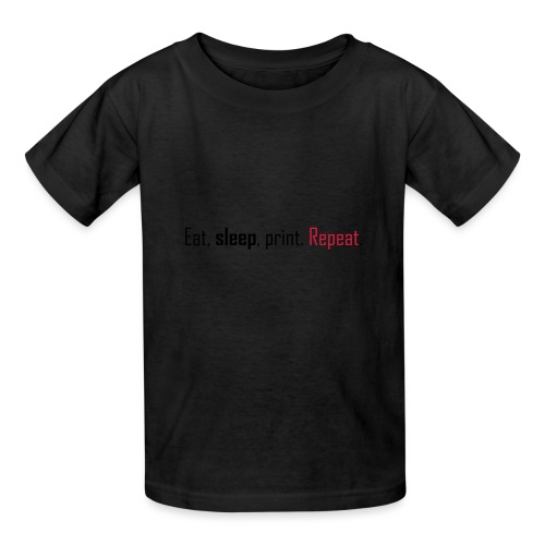 Eat, sleep, print. Repeat. - Kids T-Shirt by Russell