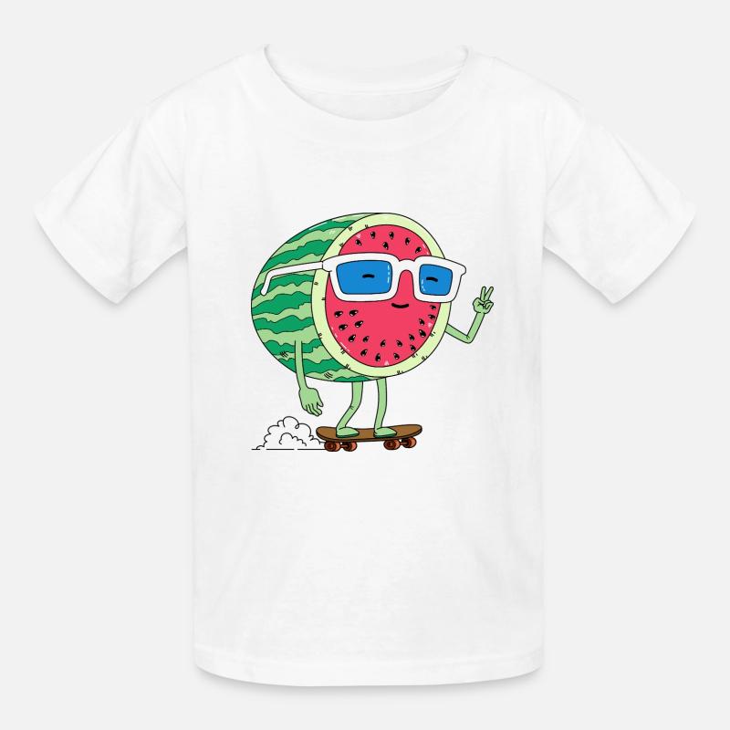 Pastèque et été - T-shirts Russell Enfant - blanc