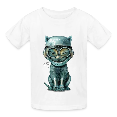 Chat Malin : Curiosité Féline - T-shirts Russell Enfant
