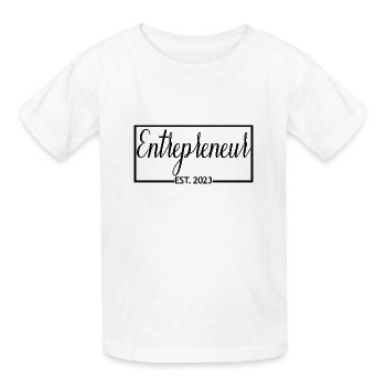 Entrepreneur Est. 2023 Cadeau d’entrepreneur diplômé - T-shirts Russell Enfant - blanc - Devant - AI Model Kid Male (0cm)