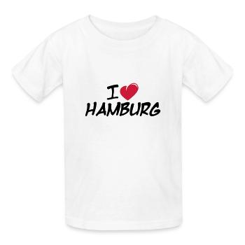J'aime Hambourg / J'aime Hambourg - T-shirts Russell Enfant - blanc - Devant - AI Model Kid Male (0cm)